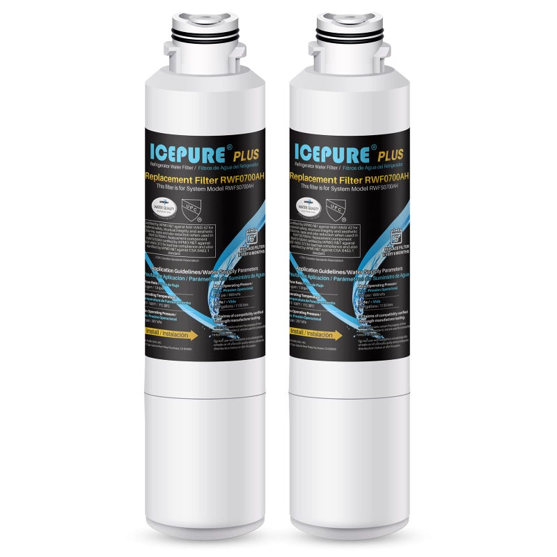 ICEPURE NSF/ANSI 53 Premium Certified DA29-00020B Refrigerator Water Filter Replacement for Samsung DA97-08006A, RF28HMEDBSR, RF263BEAESR, HDX FMS-2, HAF-CIN/EXP, 469101, RF4287HARS, RF28HFEDBSR,2PACK - Image 1